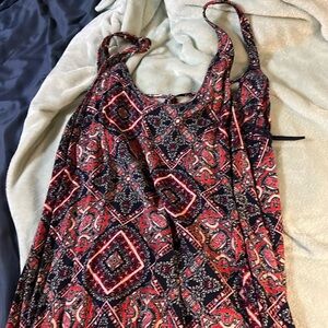 Flowy spaghetti strap tie back